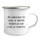 Funny Gifts from Men for Supervisor Christmas Unique Mugs I'm A Supervisor My Level Of Sarcasm Depends On Your Level Of Stupidity