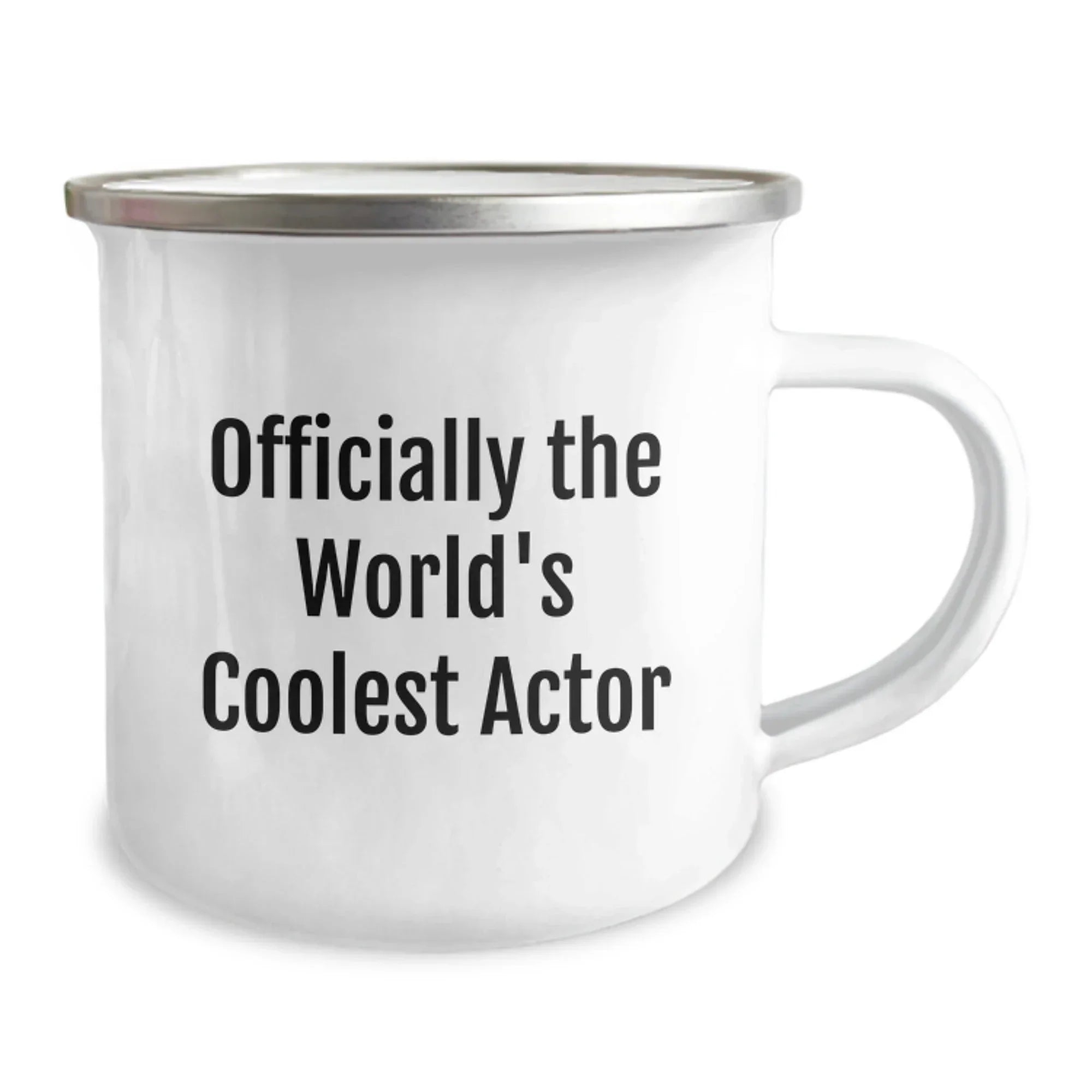 Funny Actor Gifts for Men, Officially The World's Coolest Actor Camping Mug, Christmas Unique Gifts from Family