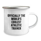 Funny Athletic Trainer Gifts from Friends - Officially The World's Coolest Athletic Trainer Camping Mug for Men, Unique Christmas Unique Gifts