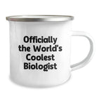 Gifts from Friends to Biologists, Officially The World's Coolest Biologist, Funny Camping Mug for Christmas