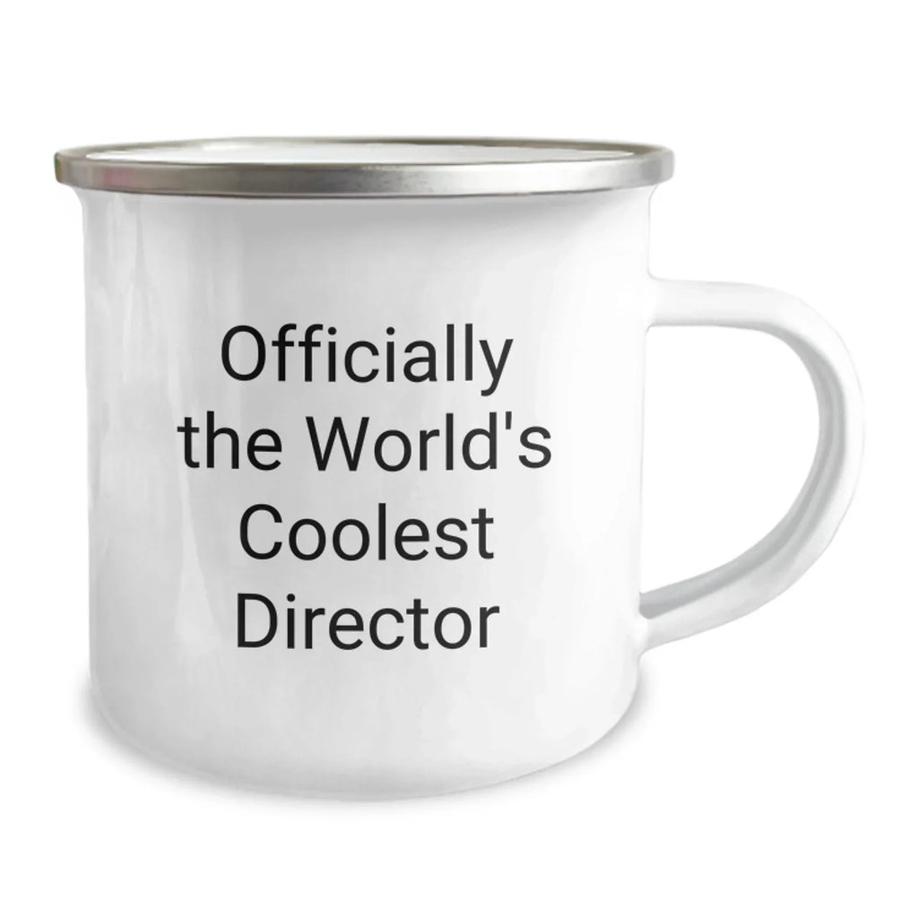 Funny Director Gifts for Men, 'Officially The World's Coolest Director' Camping Mug, Perfect Graduation Unique Gifts from Family, Friends to Coworkers