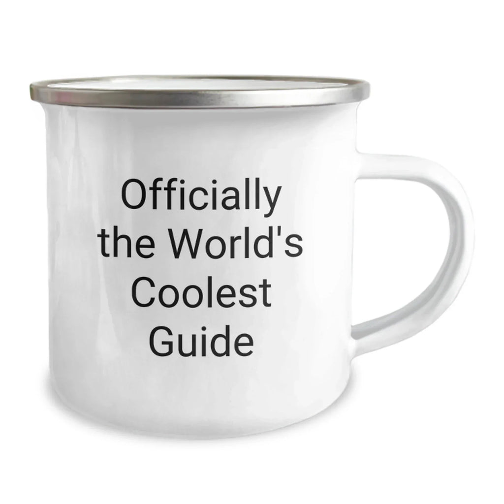 Camping Mugs for Guide Enthusiasts, Funny 'Officially The World's Coolest Guide' Gifts from Friends, Unique Graduation Mugs for Guide Lovers