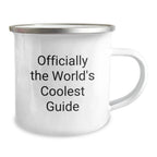 Camping Mugs for Guide Enthusiasts, Funny 'Officially The World's Coolest Guide' Gifts from Friends, Unique Graduation Mugs for Guide Lovers