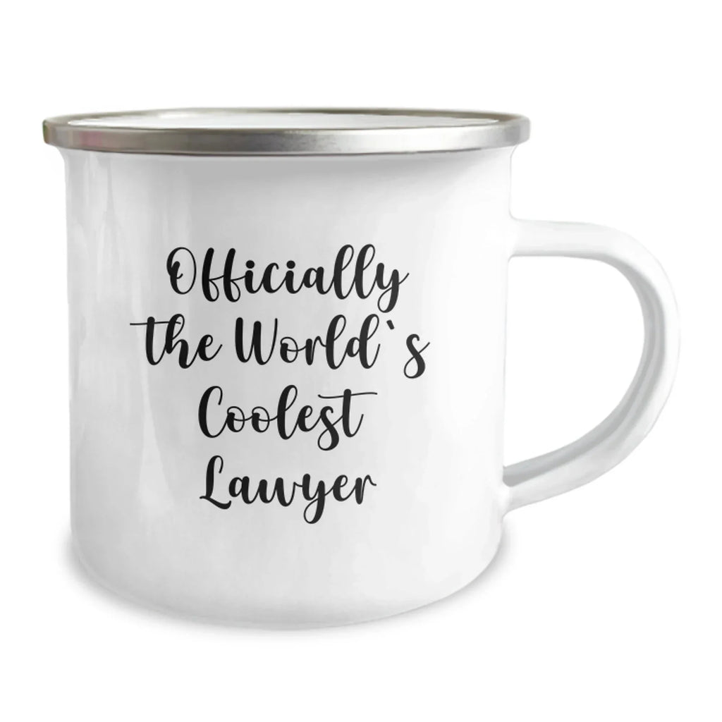 Funny Lawyer Gifts from Friends for Men - Christmas Unique Lawyer Mug - Officially The World's Coolest Lawyer Camping Mug