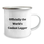 Funny Logger Gifts for Men, Camping Mug Officially The World's Coolest Logger, Christmas Unique Presents