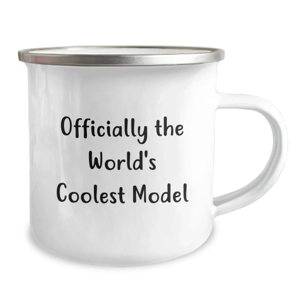 Funny Model Gifts for Her - 'Officially The World's Coolest Model' Camping Mug, Christmas Unique Gifts from Friends or Family