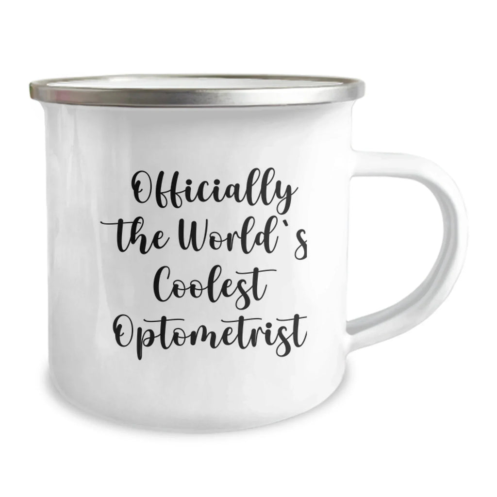 Funny Optometrist Gifts from Friends Christmas Camping Mug Officially The World's Coolest Optometrist