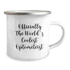Funny Optometrist Gifts from Friends Christmas Camping Mug Officially The World's Coolest Optometrist