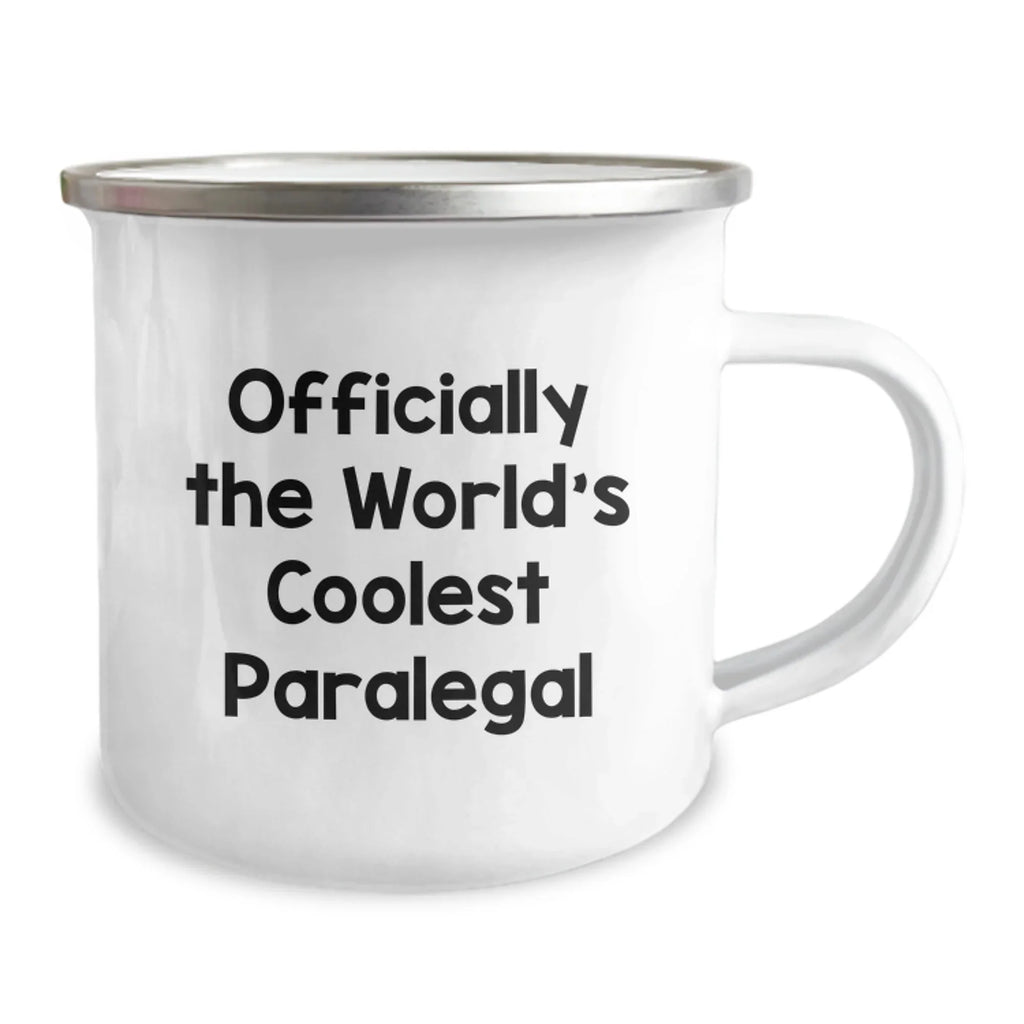 Funny Paralegal Christmas Unique Gifts for Paralegal Friends from Paralegal Coworkers, Officially The World's Coolest Paralegal Camping Mug, Funny Paralegal Coffee Mug for Paralegal