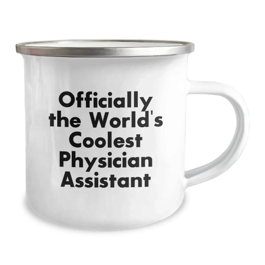 Funny Physician Assistant Gifts for Men, Officially The World's Coolest Physician Assistant, Christmas Unique Camping Mugs
