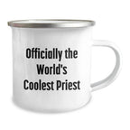 Unique Gifts for Priest Friends - Funny Camping Mug, Officially The World's Coolest Priest, Christmas Unique Gifts for Men