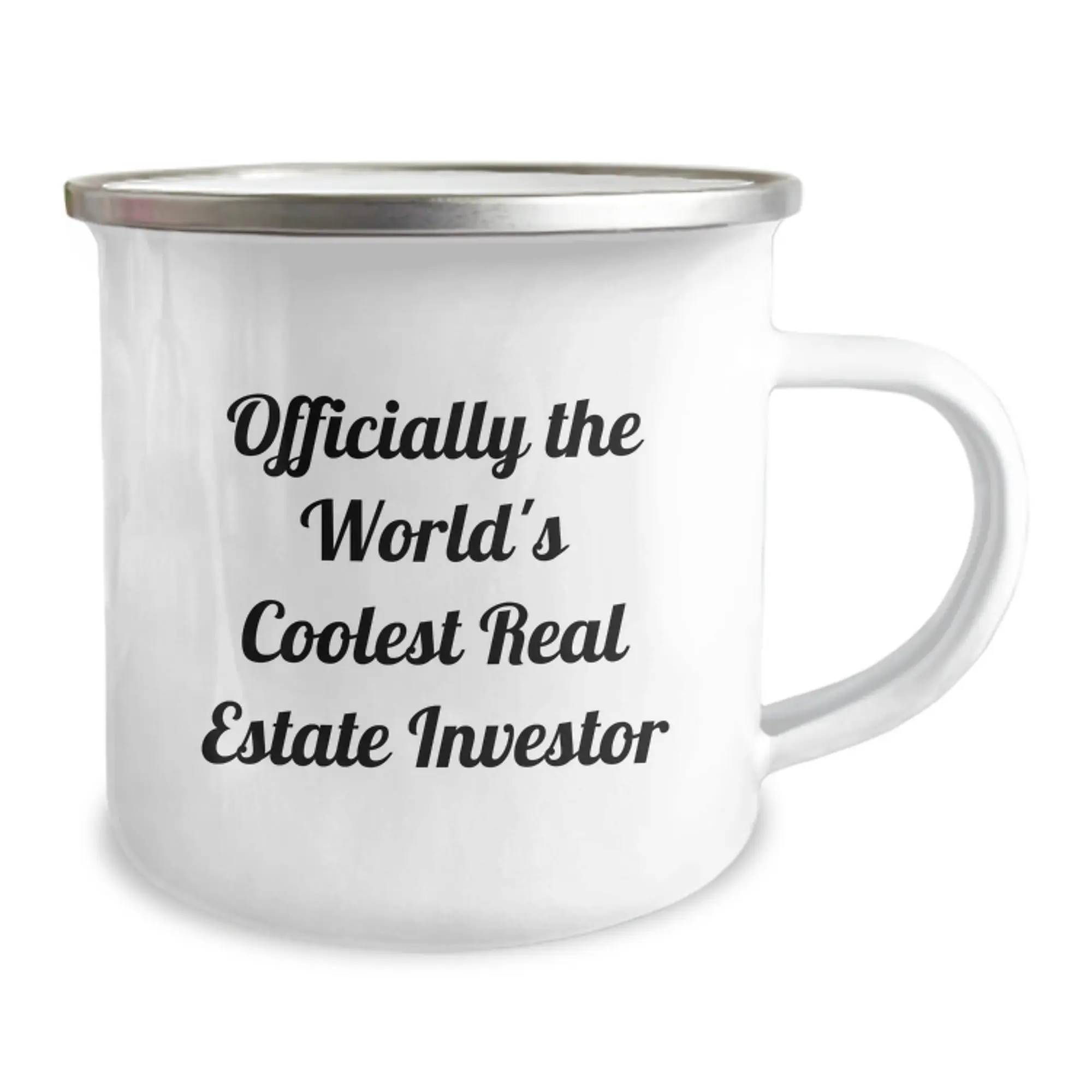 Funny Real Estate Investor Gifts from Friends - Officially The World's Coolest Real Estate Investor Funny Camping Mug for Real Estate Investor Men on Graduation Unique Gifts - Image 2