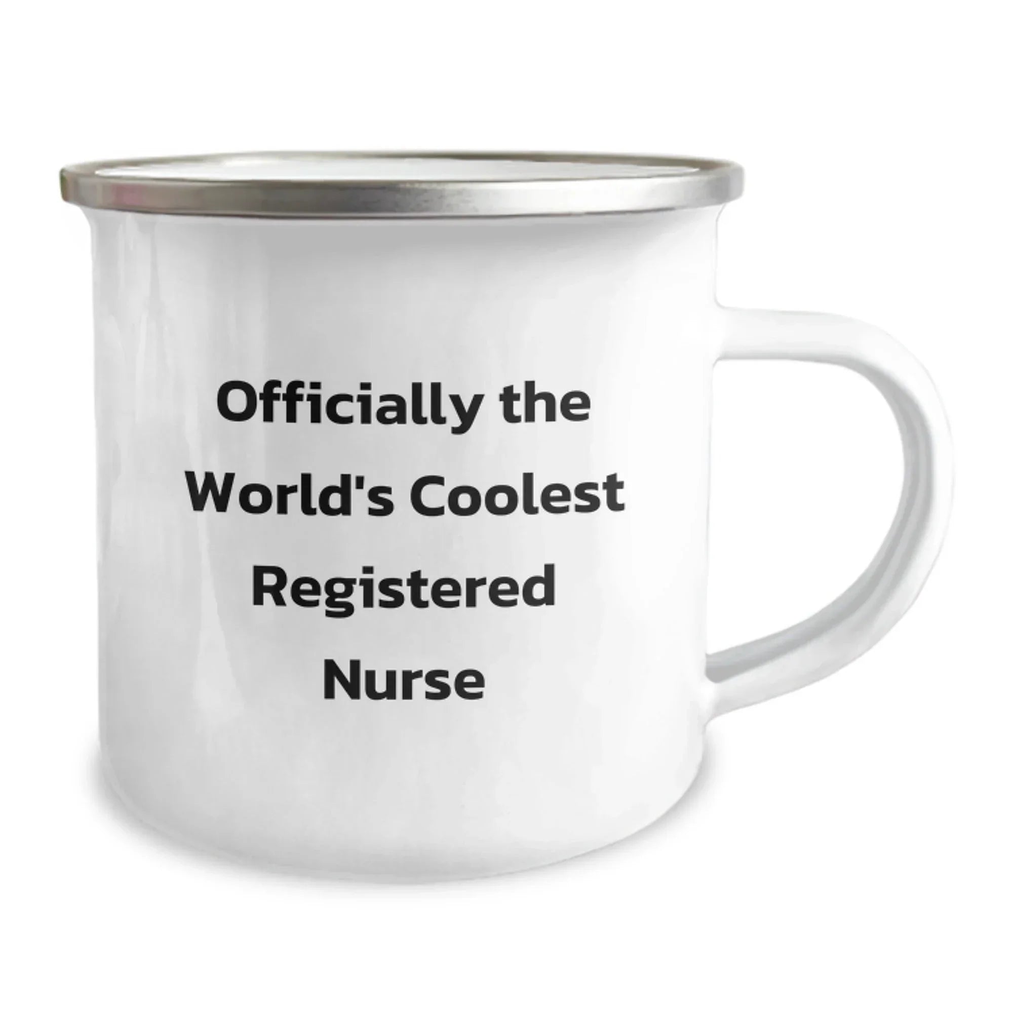 Funny Registered Nurse Gifts from Friends for Christmas - Officially The World's Coolest Registered Nurse Camping Mug