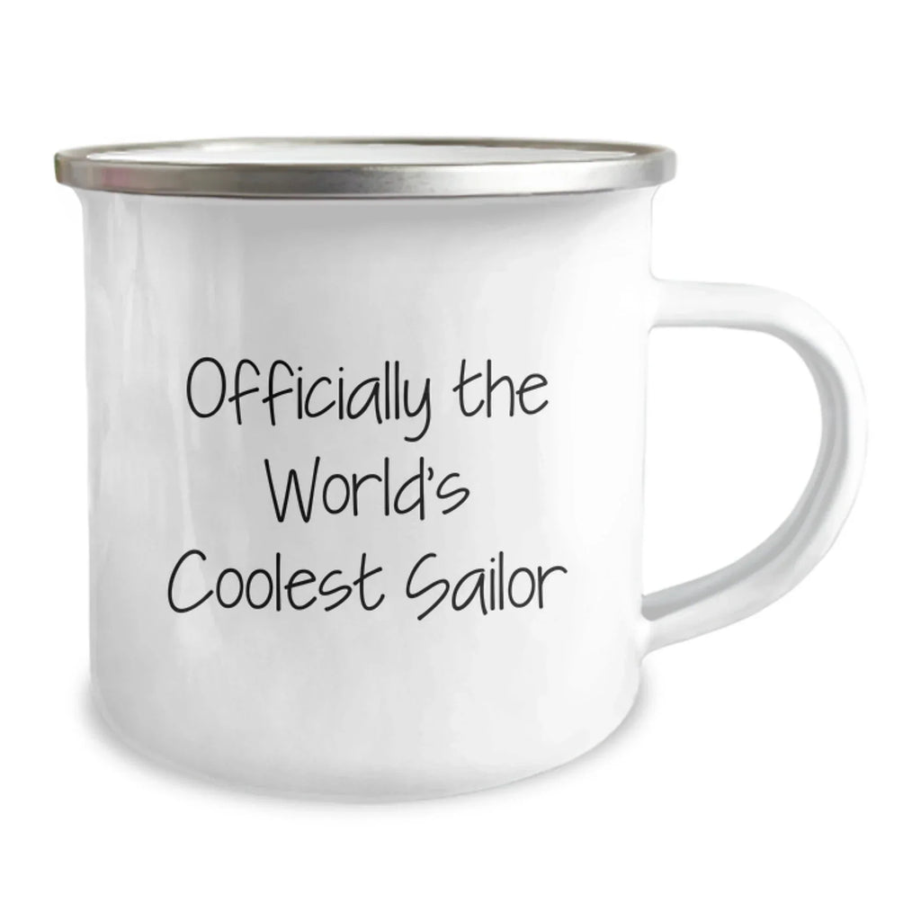 Funny Sailor Gifts from Family for Sailor Men, Unique Camping Mug Officially The World's Coolest Sailor, Christmas Unique Gifts