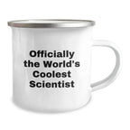 Funny Scientist Gifts, 'Officially The World's Coolest Scientist' Camping Mug for Men or Women, Graduation Unique Gifts from Friends, Coworkers, Family