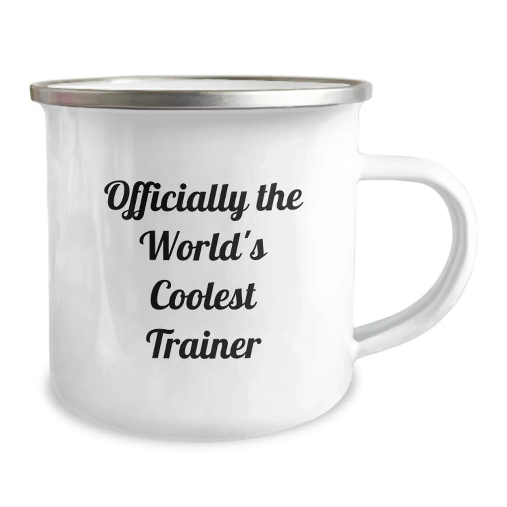 Funny Trainer Gifts from Men, Unique Christmas Unique Gifts for Trainer Friends, Officially The World's Coolest Trainer Camping Mug