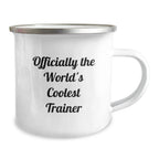 Funny Trainer Gifts from Men, Unique Christmas Unique Gifts for Trainer Friends, Officially The World's Coolest Trainer Camping Mug