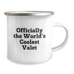 Funny Valet Gifts for Men, Officially The World's Coolest Valet Camping Mug, Christmas Unique Presents