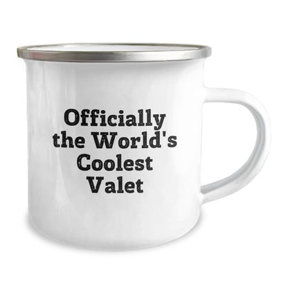 Funny Valet Gifts for Men, Officially The World's Coolest Valet Camping Mug, Christmas Unique Presents - Image 2