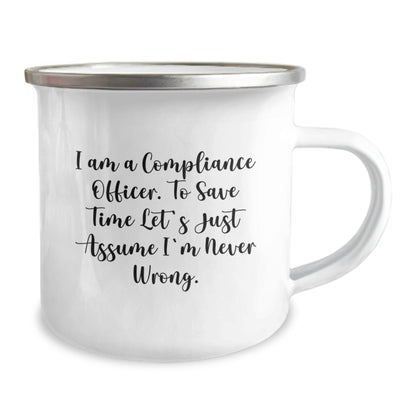 Funny Compliance Officer Camping Mug Gifts from Friends for a Sarcastic Compliance Officer at Christmas - Image 2