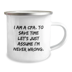 Funny CPA Gifts for Graduation - Cute Camping Mug, Inspirational Quote, Perfect for Friends, Family, or Coworkers who love CPAs, Gifts from Men to Women, Unique and Humorous Present for any CPA - Image 2