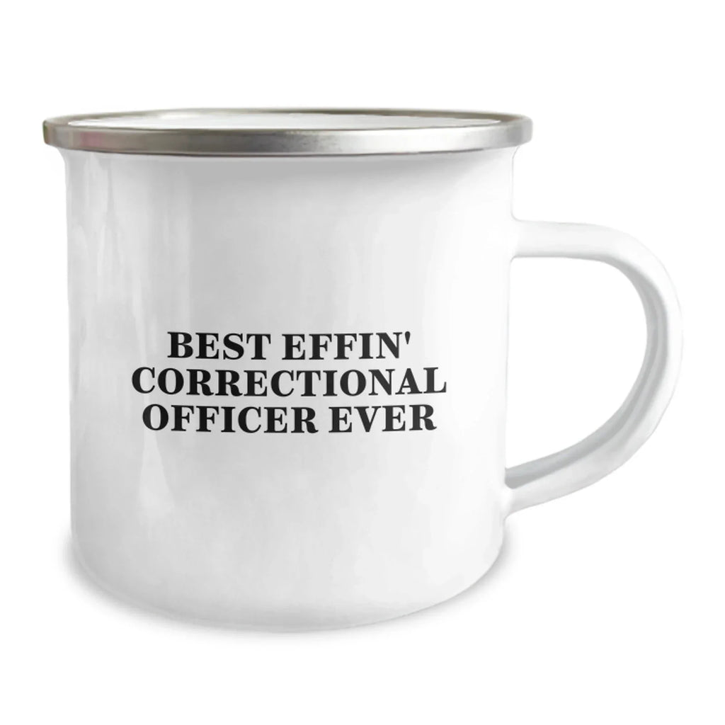 Funny Correctional Officer Gifts for Men, Best Effin' Correctional Officer Ever Camping Mug, Graduation Unique Gifts from Friends to Correctional Officer
