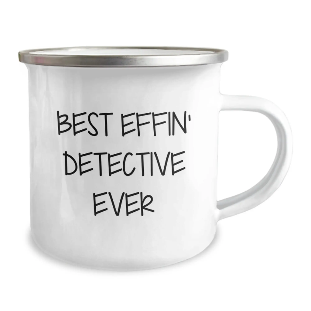 Funny Detective Gifts for Men, Best Effin' Detective Ever Camping Mug, Unique Graduation Gifts from Friends - Image 2