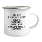 Funny Analyst Gifts for Men, Unique Graduation Unique Gifts from Friends to Analyst, Camping Mug with 'I'm An Analyst. Just Like A Normal Analyst Except Much Hotter.' - Image 2