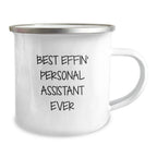 Funny Personal Assistant Gifts from Friends for Men Women Coworkers Family Best Effin' Camping Mug