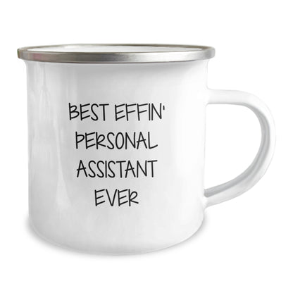 Funny Personal Assistant Gifts from Friends for Men Women Coworkers Family Best Effin' Camping Mug - Image 2