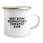 Funny Inspirational Gifts for Respiratory Therapist Friends from Family - Best Effin' Respiratory Therapist Ever Camping Mug, Graduation Unique Personalized - Image 2