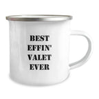 Funny Valet Camping Mug Gifts from Friends for Best Effin' Valet Ever Graduation Unique Gifts
