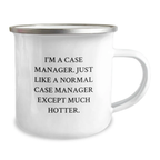 Humorous Camping Mugs for Case Managers, Funny Graduation Unique Gift Ideas from Friends, Coworkers, Family to Case Manager, Men, Women, Friends, Coworkers, Family - Image 2