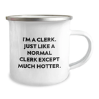 Clerk Keepsake Camping Mug for Him Graduation Gift With Bold Quote Steel - Image 2