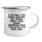 Funny Court Reporter Christmas Unique Gifts from Friends for Court Reporters, Unique Camping Mug, Inspirational Quote about Success