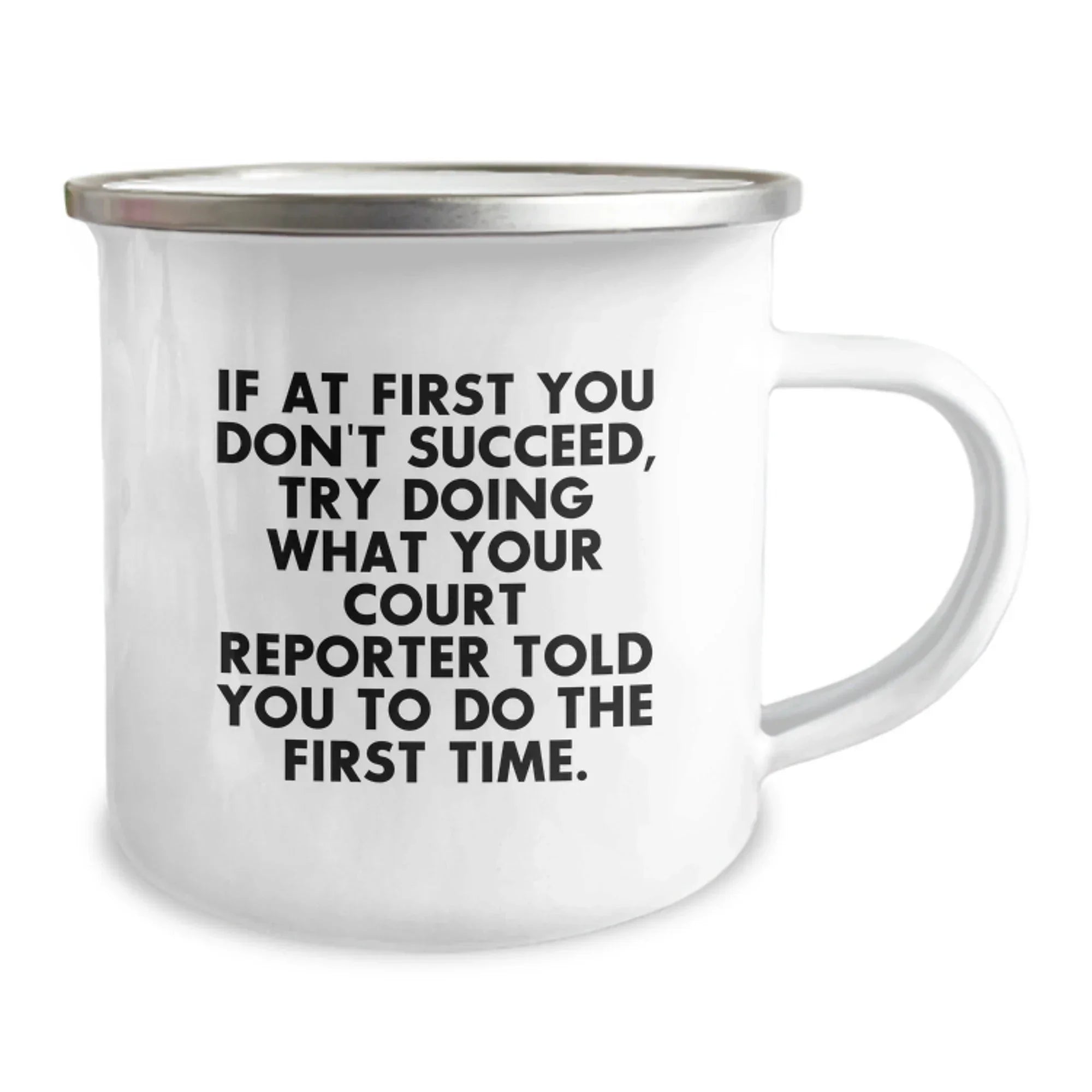 Funny Court Reporter Christmas Unique Gifts from Friends for Court Reporters, Unique Camping Mug, Inspirational Quote about Success
