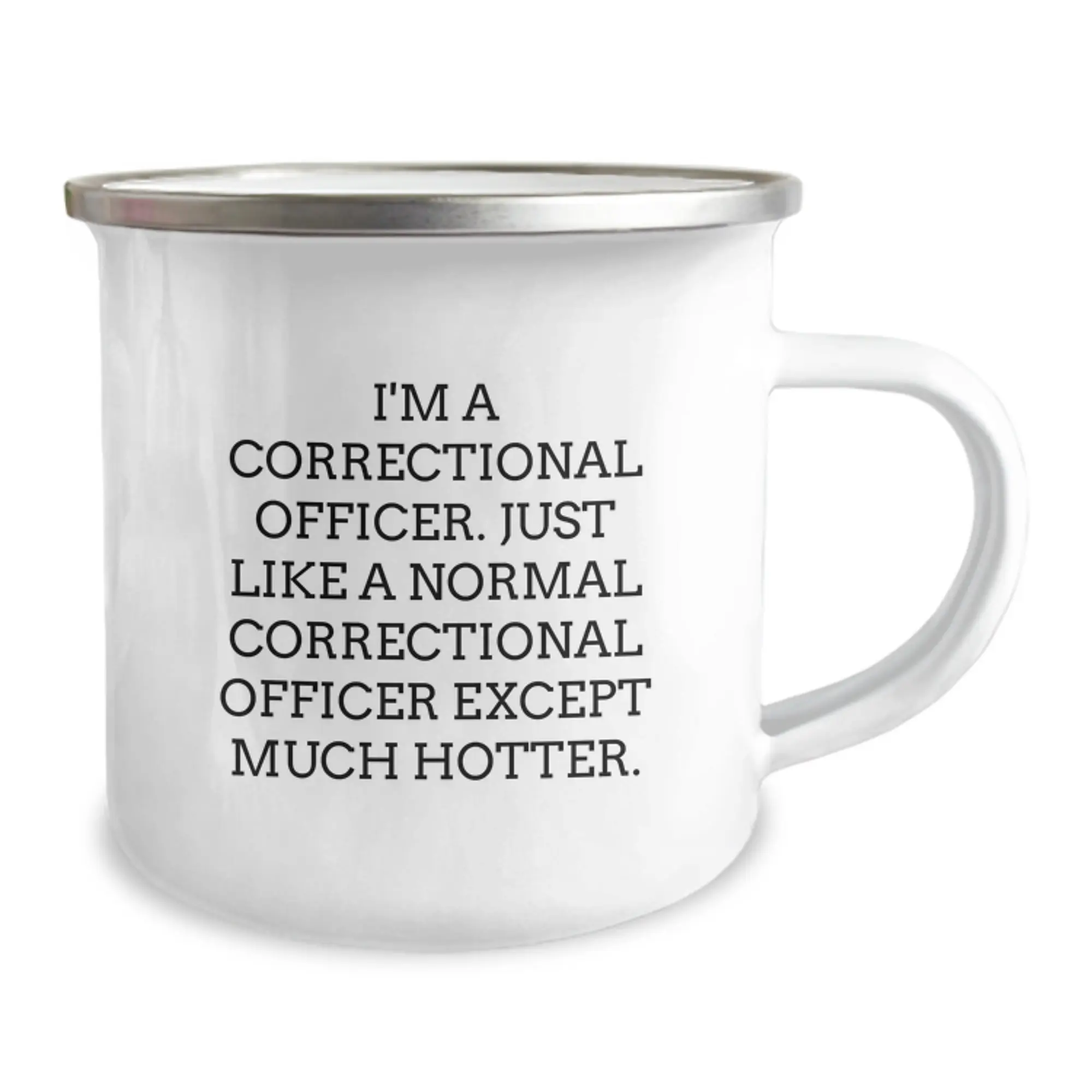 Funny Correctional Officer Gifts from Men for Father's Day Unique - Correctional Officer Camping Mug with Hotter Quote - Image 2