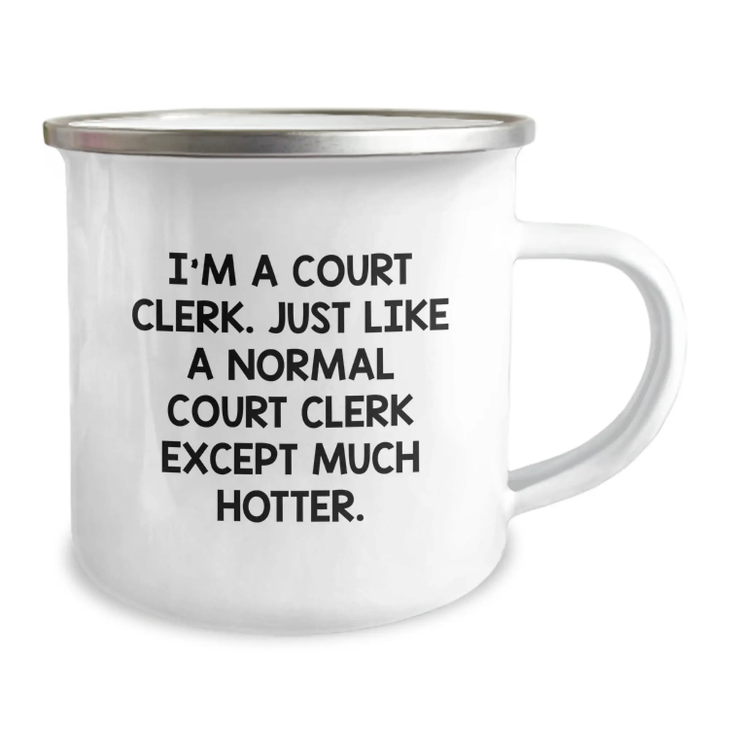 Court Clerk Gifts Funny Quotes Stainless Steel Camping Mug, Perfect for Court Clerk Men Women Friends, Court Clerk Graduation Unique Gifts from Family, Humorous Court Clerk Office Mug - Image 2