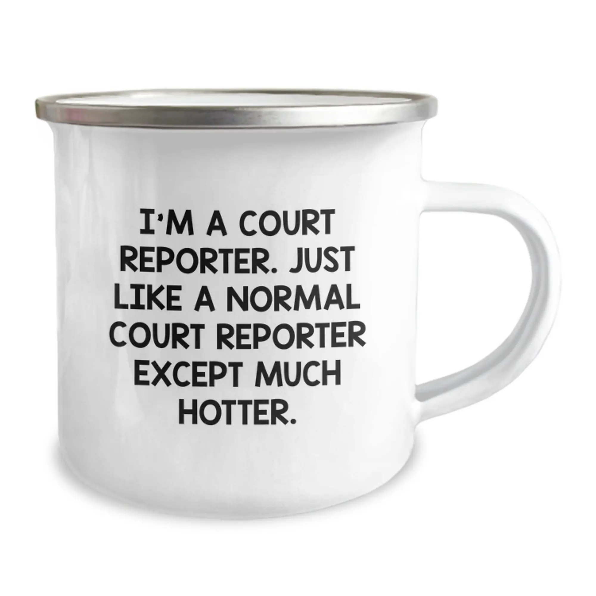 Funny Court Reporter Gifts from Friends for Court Reporter - I'm A Court Reporter Just Like A Normal Court Reporter Except Much Hotter Camping Mug for Graduation Unique Gifts - Image 2