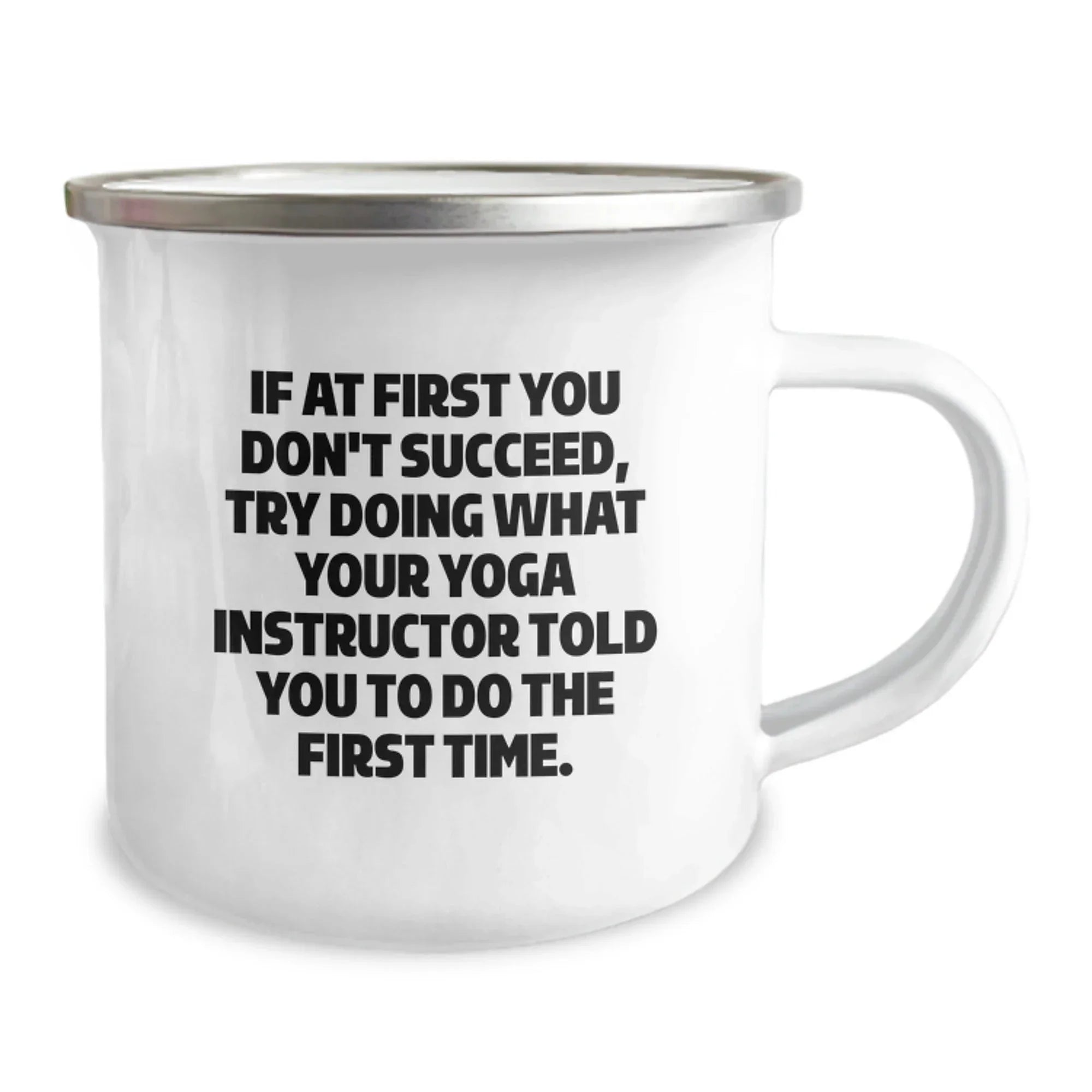 Funny Yoga Instructor Gifts from Friends, Gifts for Men and Women, Camping Mug with Inspirational Quote, Perfect Graduation Unique Gifts
