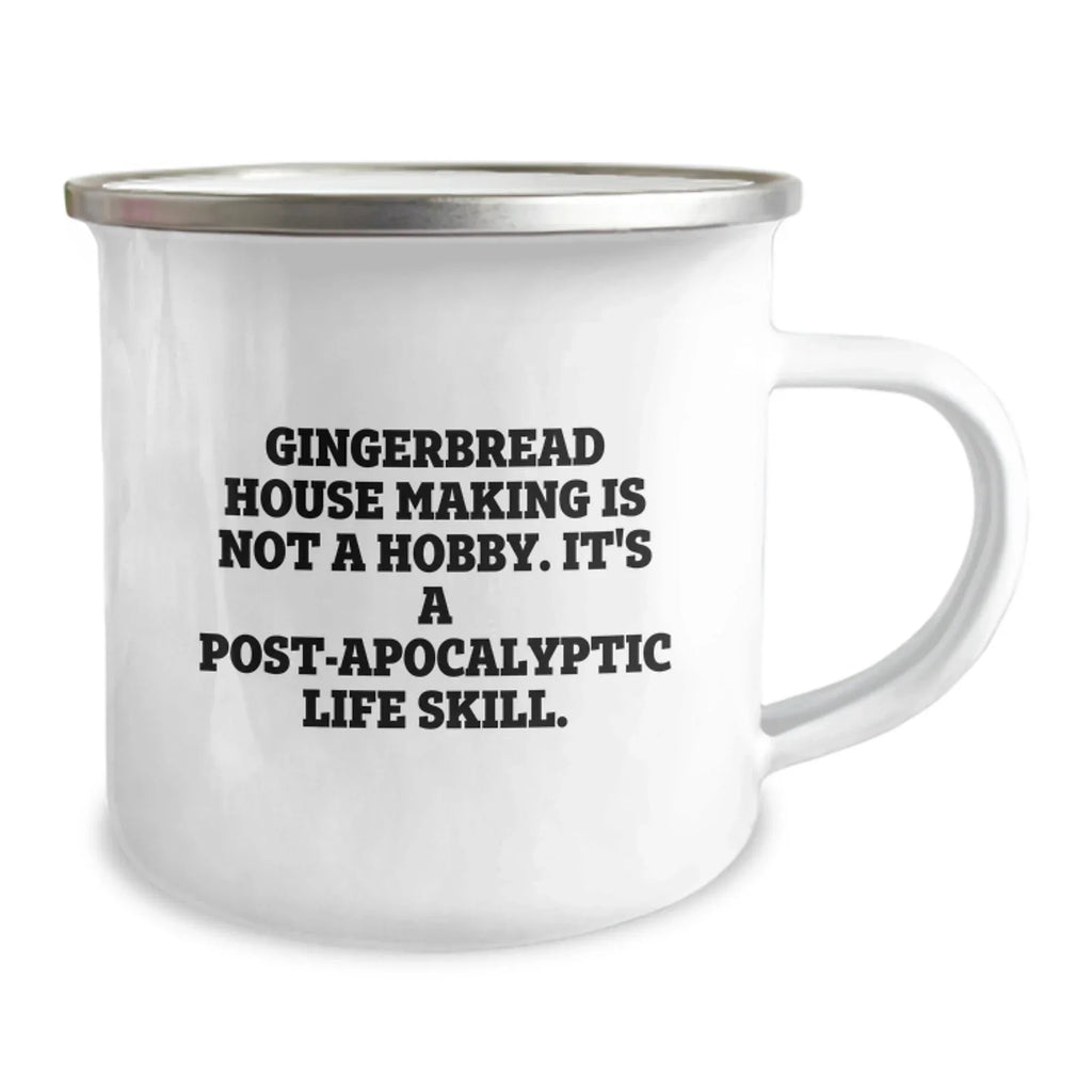 Gingerbread House Making Gifts, Funny Camping Mug, Gifts from Friends, Gifts for Gingerbread House Making Enthusiasts, Perfect Graduation Unique Gifts for Men and Women