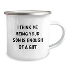 Son Keepsake Camping Mug Birthday Gift for Him With Printed Quote - Image 2