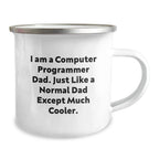 Funny Computer Programmer Gifts for Dad - Camping Mug, I Am A Computer Programmer Dad, Perfect Christmas Unique Gifts from Men