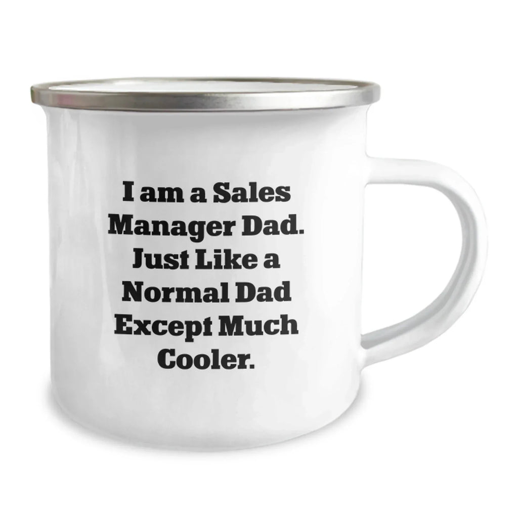 Funny Sales Manager Gifts for Dad, Unique Camping Mug for Men, Christmas Unique Presents from Family to Sales Manager Dad
