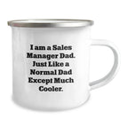 Funny Sales Manager Gifts for Dad, Unique Camping Mug for Men, Christmas Unique Presents from Family to Sales Manager Dad