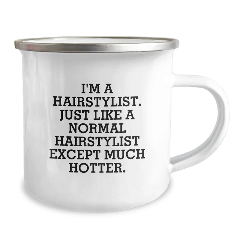 Bold Hairstylist Camping Mug for Friends Birthday Gift - Image 2