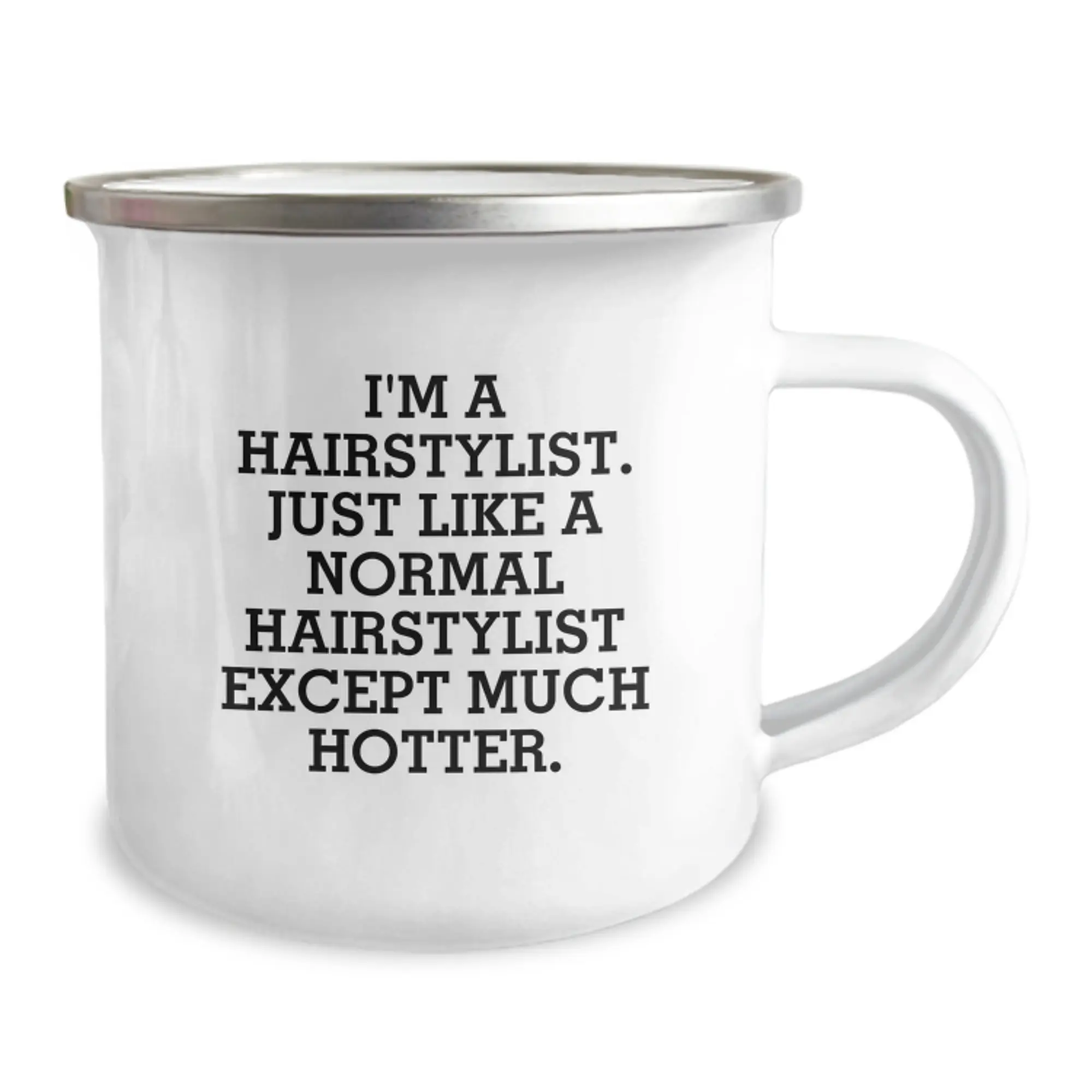 Bold Hairstylist Camping Mug for Friends Birthday Gift - Image 2