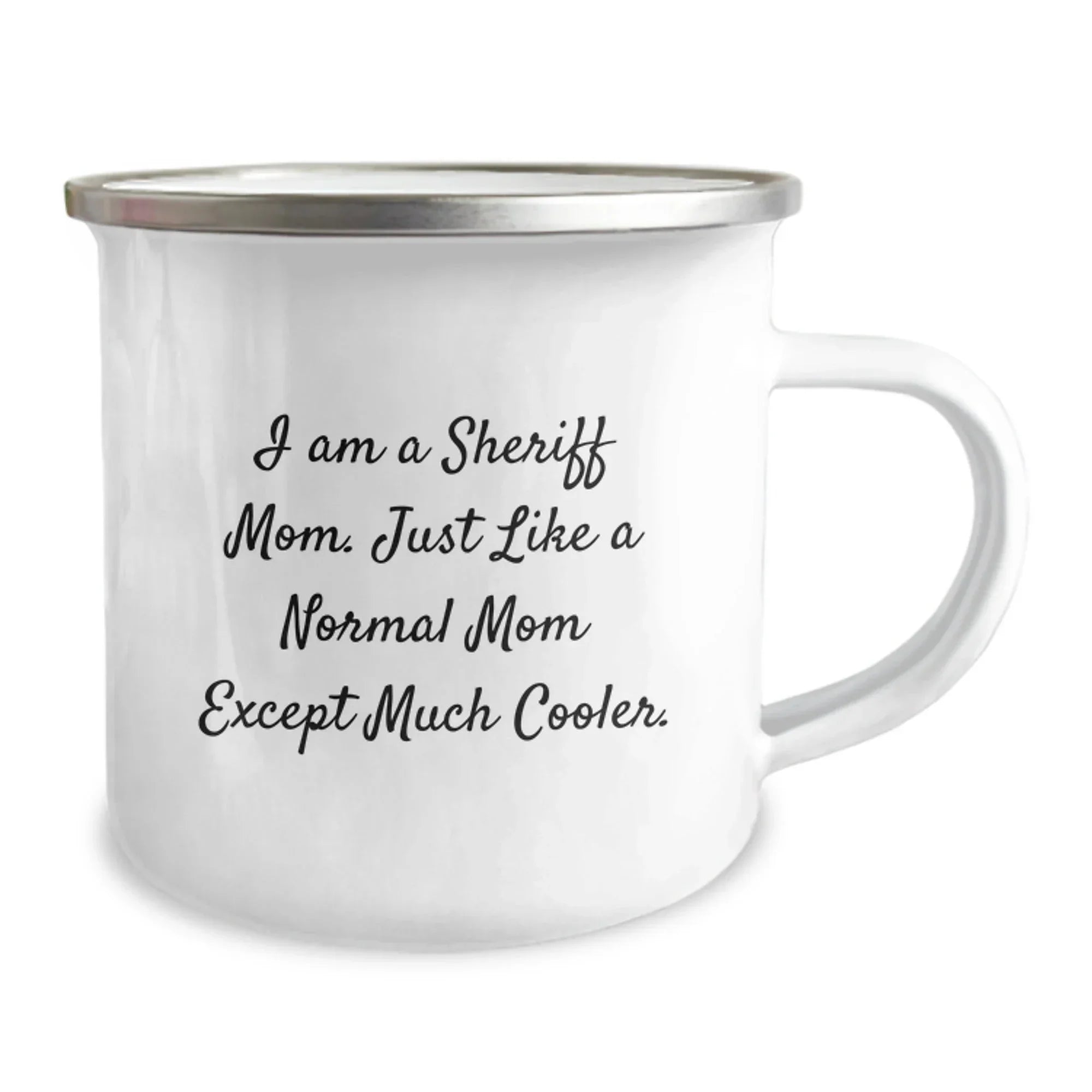 Funny Sheriff Mom Gifts for Men, Women, Friends, Family - Christmas Unique Gifts from Sheriff Lover - I Am A Sheriff Mom Camping Mug