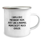 Funny Vice President Mom Gifts from Family, Personalized Vice President Camping Mug for Men, Unique Christmas Unique Gifts for Vice President, Vice President Mom Except Much Cooler.