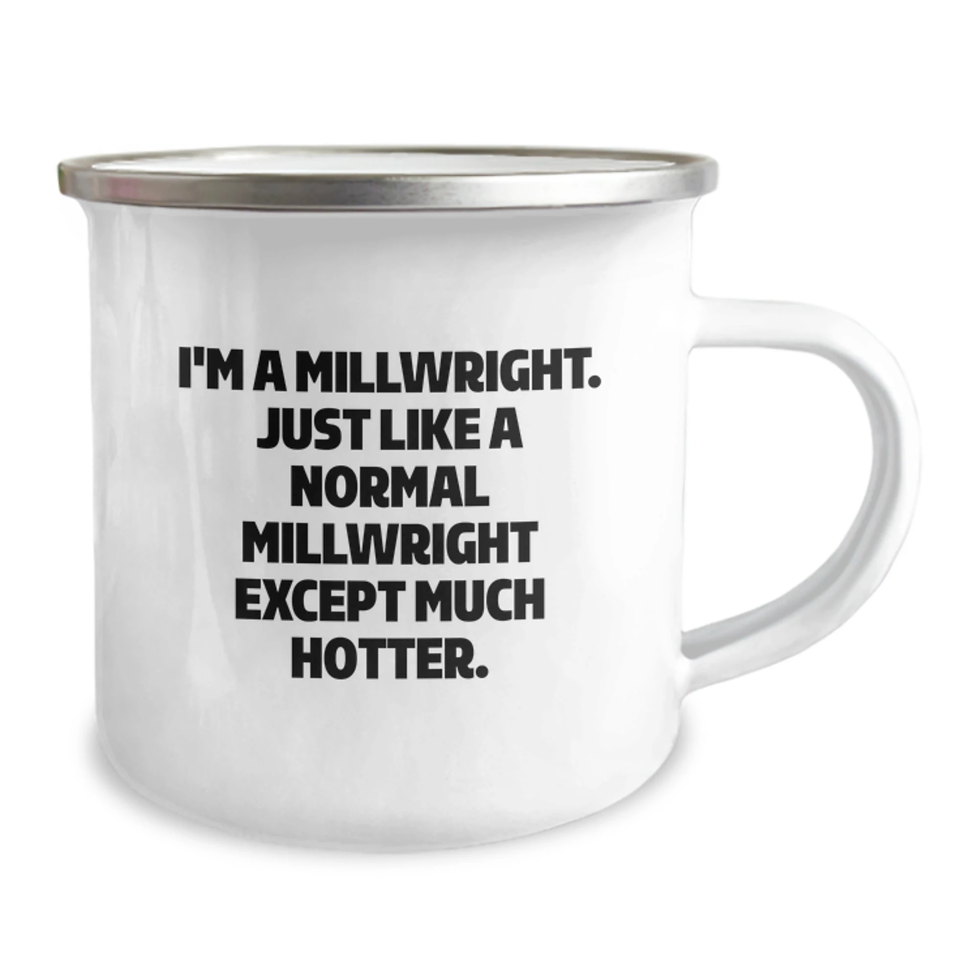 Millwrights - "I Fix It With Coffee" - Camping Mug - Durable Keeps Hot